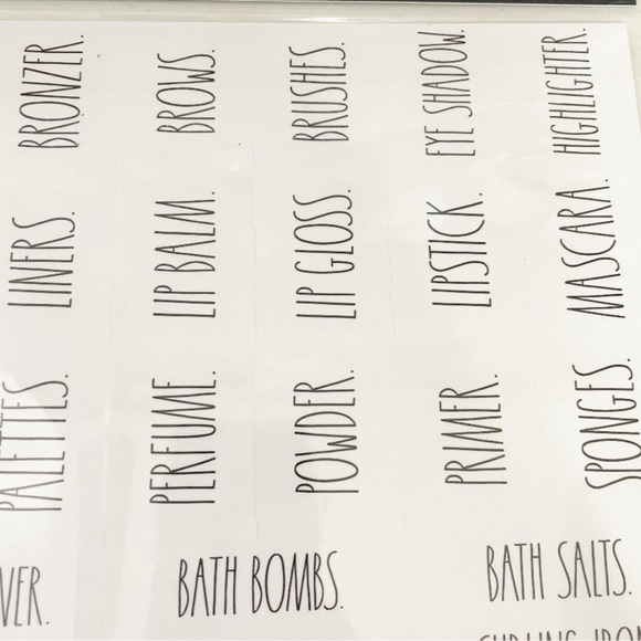 NEW Rae Dunn BATHROOM & LAUNDRY 180 Clear Organizing Labels - Picture 3 of 8